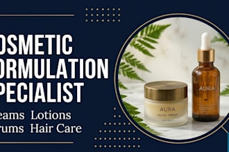 create professional cosmetic cream and lotion formulations
