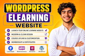 build wordpress elearning lms website with learndash tutor lms learnpress