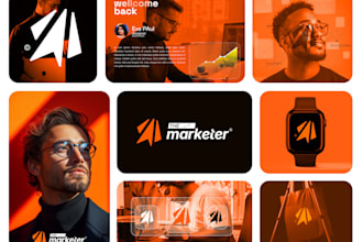 create modern ai saas brand identity and logo design