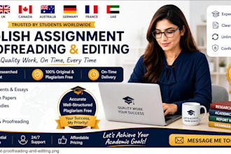 proofread, edit and format your english assignments and essays