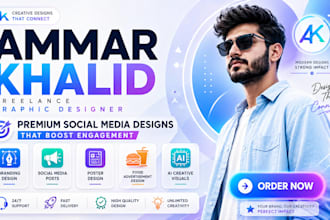 design modern social media posts  posters and branding