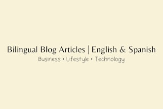 write bilingual english and spanish blog articles