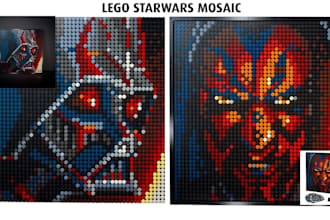 do 3d lego mosaic lego portrait of your photo with pdf instruction