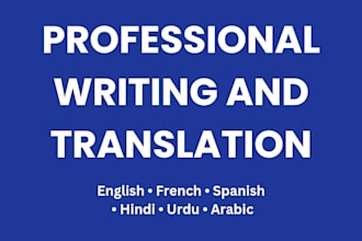 write SEO blog posts and any language translation