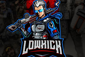 make esports mascot warrior logo design