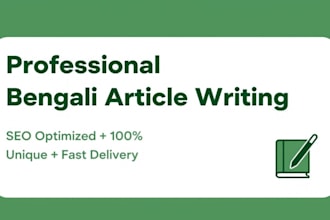 write SEO optimized bengali articles and blog posts