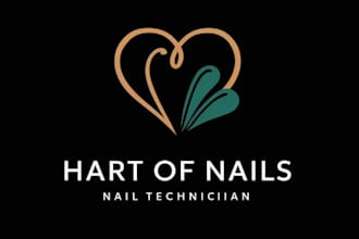 design elegant classic nail technician logo