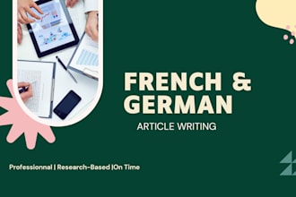 write professional french articles and blog posts