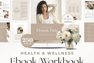 design wellness ebook self help workbook canva lead magnet fitness ebook