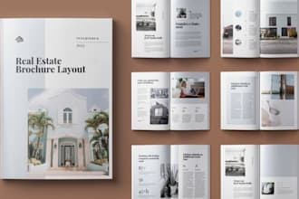 design luxury property real estate layout and apartment project brochure booklet
