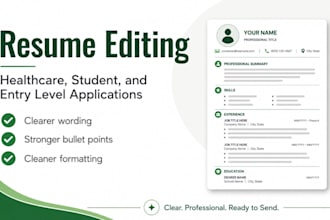 edit your healthcare student or entry level resume