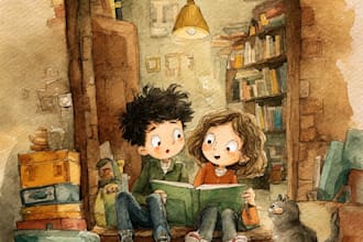 create watercolor illustrations for KDP children book square size