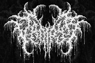 design dark occult metal band logo