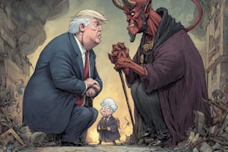 do a political cartoon art