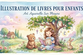 livres pour enfants, aquarelle 2d, illustrateur de livres pour enfants