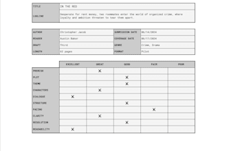 provide professional screenplay feedback