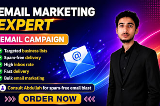 send 100,000 bulk email blast and email marketing campaign