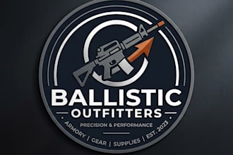 design unique gun shop logo within 24 hours