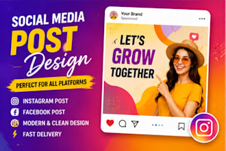 design simple posters , thumbnails and social media posts