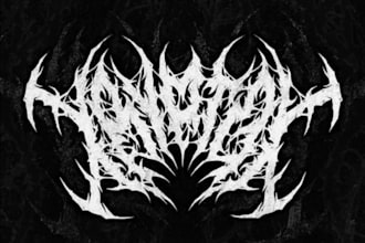design vintage heavy metal band logo