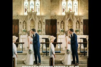 professionally edit and color grade your wedding photos