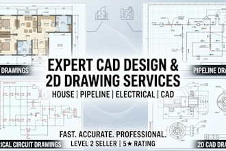 be your expert cad designer for 2d drawings