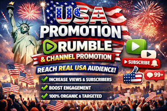 do USA rumble promotion, USA channel promotion, to USA active audience