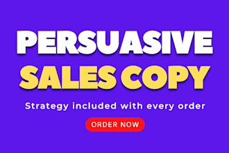 write sales copy for your sales page, funnel, or vsl script