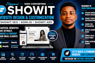 design showit website customize showit template showit SEO komi io showit ads