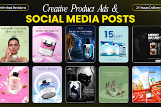 design social media products posts and creative ads for ecommerce brands