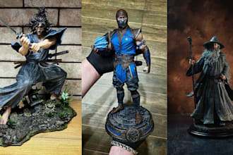 custom 3d print and paint action figure 3d model stl toy figurine resin print