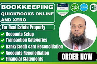 work on property bookkeeping in quickbooks, buildium, appfolio, rei hub