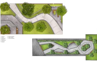render architecture and landscape site plan design