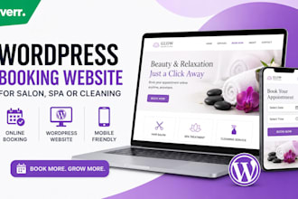 design wordpress booking website for salon spa or cleaning
