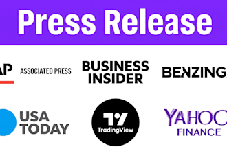 do a press release on yahoo finance with 280 plus websites