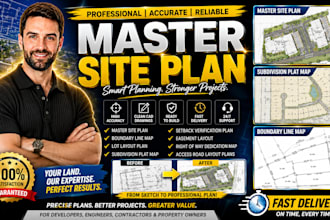 master site plan, boundary line map, subdivision plat, lot layout, easement plan