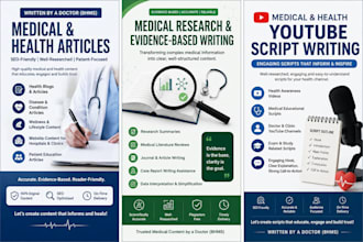 write seo medical,health,healthcare article, assingment