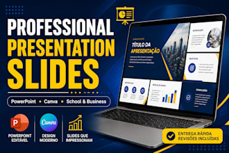 create professional presentation slides for school, college, and business