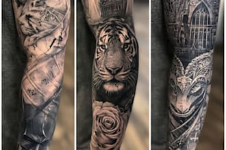 do a personalized tattoo sleeve art