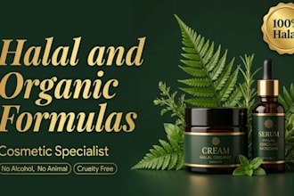 create natural halal skincare product formulas