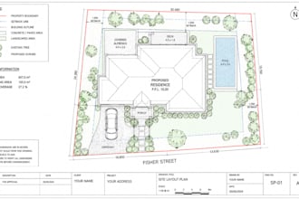 draw 2d site plan, plot plan, landscape plan city permit very fast in autocad