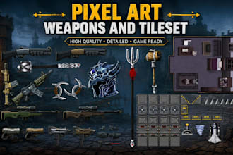 create 2d platformer pixel art fantasy rpg packs melee weapons, dungeon tilesets