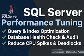 do sql server performance tuning and database health checkup