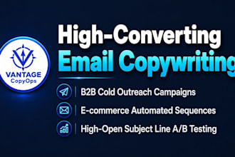 write high converting b2b email copy and cold email sequences