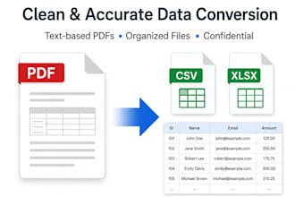 convert PDF to csv or xlsx