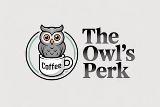 create a creative owl mascot logo design