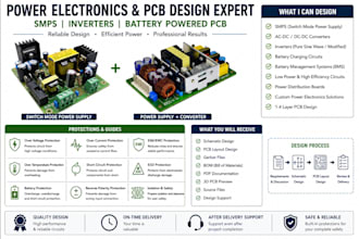 design low power electronic circuit smps inverter and batter power electronic