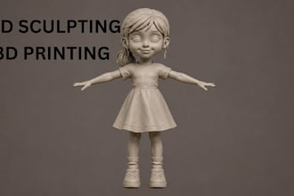 sculpt your 3d character, printing stl files for toys, statue and collectibles