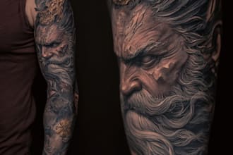 make a custom tattoo sleeve art as you want