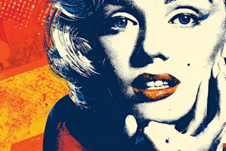 draw retro comic book, vintage poster illustration